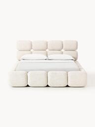 Upholstered Bouclé Bed Tayla - thumbnail 2