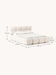 Upholstered Bouclé Bed Tayla - thumbnail 9
