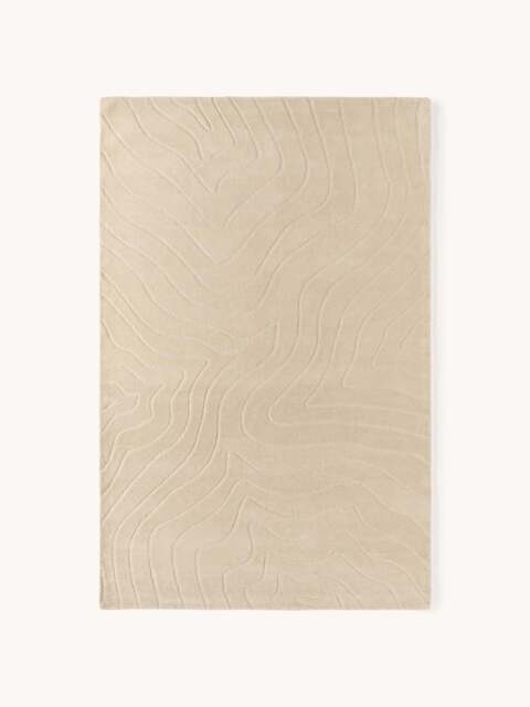 High-Low Wool Rug Aaron, Hand-Tufted