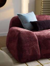 Teddy Bouclé Sofa Wolke (2-seater) with Chaise End - thumbnail 9
