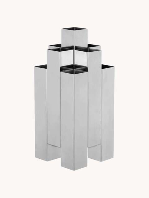 Steel Vase Tessera, H 28 cm - image 1