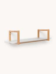 Oak Shelf Alex with Glass Shelves