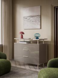 High Gloss Chest of Drawers Lennie - thumbnail 2