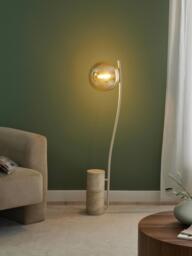 Small Floor Lamp Cora with Travertine Base - thumbnail 2