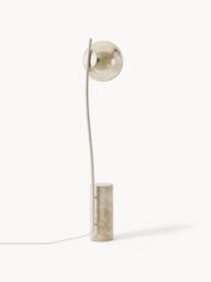 Small Floor Lamp Cora with Travertine Base - thumbnail 4