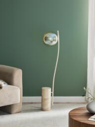 Small Floor Lamp Cora with Travertine Base - thumbnail 7