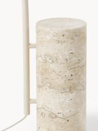 Small Floor Lamp Cora with Travertine Base - thumbnail 5