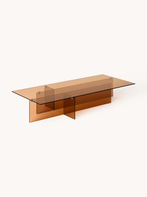 Large Glass Coffee Table Anouk, W 160 cm - image 1