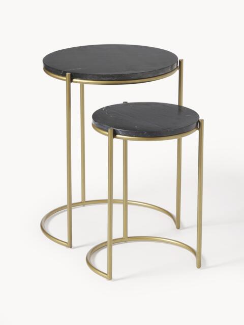 Marble Side Tables Ella, Set of 2 - image 1