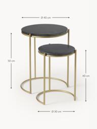 Marble Side Tables Ella, Set of 2 - thumbnail 7