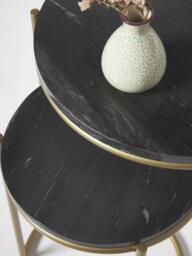 Marble Side Tables Ella, Set of 2 - thumbnail 3