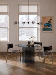 Round Glass Dining Table Anouk, in various sizes - thumbnail 2