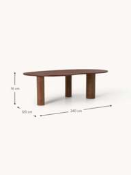 Organic-Shaped Oak Wood Dining Table Naruto, in various sizes - thumbnail 9