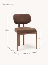 Upholstered Corduroy Dining Chair Adrien - thumbnail 7