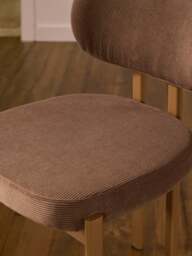 Upholstered Corduroy Dining Chair Adrien - thumbnail 9