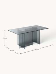 Glass Dining Table Anouk, 180 X 90 cm - thumbnail 8