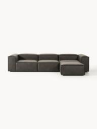 Modular Leather Sofa Lennon (4-seater) with Ottoman (left/right) - thumbnail 1