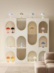 Small Portable LED Table Lamp Panthella 160, Design Verner Panton - thumbnail 2