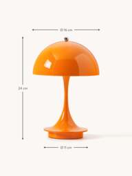 Small Portable LED Table Lamp Panthella 160, Design Verner Panton - thumbnail 9