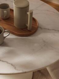 Oval Marble Dining Table Miley, 120 x 90 cm - thumbnail 7