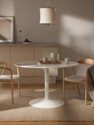 Oval Marble Dining Table Miley, 120 x 90 cm - thumbnail 2