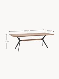 Oak Wood Dining Table Downtown - thumbnail 6