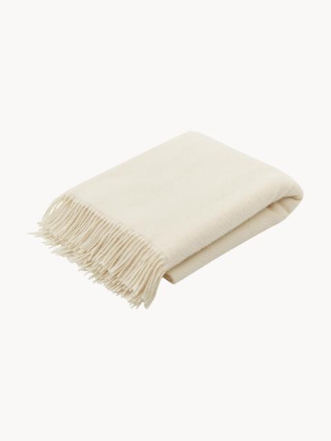 Wool Throw Tyrol with Zig-Zag Pattern and Fringes