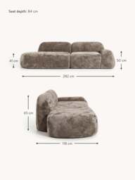 Modular Teddy Bouclé Chaise Wolke (3-seater) - thumbnail 8