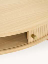 Coffee Table Calary with Fluted Front, Ø 110 cm - thumbnail 4