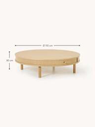 Coffee Table Calary with Fluted Front, Ø 110 cm - thumbnail 7