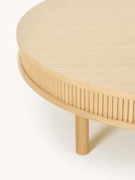 Coffee Table Calary with Fluted Front, Ø 110 cm - thumbnail 3