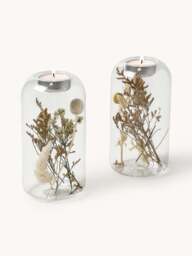 Tealight Holders Eleonora with Dried Flowers, Set of 2 - thumbnail 5