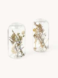 Tealight Holders Eleonora with Dried Flowers, Set of 2 - thumbnail 1