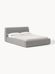 Upholstered Bouclé Bed Cloud with Storage Space