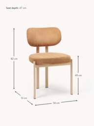 Upholstered Corduroy Dining Chair Adrien - thumbnail 9