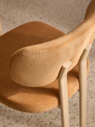 Upholstered Corduroy Dining Chair Adrien - thumbnail 8