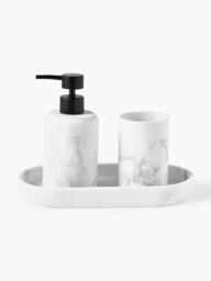 Marble Effect Bathroom Accessories Kyle, Set of 3 - thumbnail 1