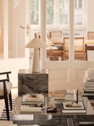Large Linen Table Lamp Ilena - thumbnail 7