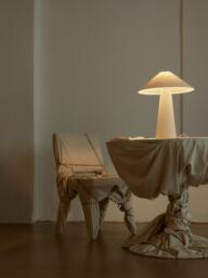 Large Linen Table Lamp Ilena - thumbnail 5