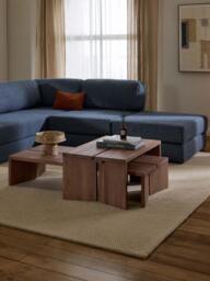 Oak Wood Coffee Tables Amad, Set of 2 - thumbnail 7