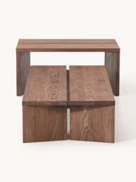 Oak Wood Coffee Tables Amad, Set of 2 - thumbnail 4