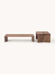 Oak Wood Coffee Tables Amad, Set of 2 - thumbnail 3
