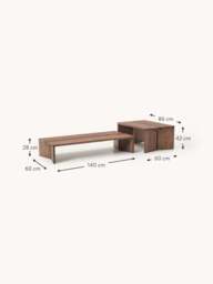 Oak Wood Coffee Tables Amad, Set of 2 - thumbnail 8