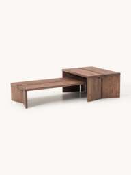 Oak Wood Coffee Tables Amad, Set of 2 - thumbnail 2