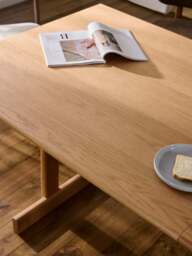 Extendable Oak Wood Dining Table Brynn, in various sizes - thumbnail 9