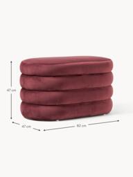 Small Velvet Upholstered Bench Alto with Storage Space - thumbnail 9