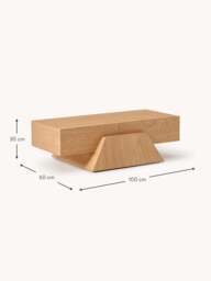 Wooden Coffee Table Harley, W 100 cm - thumbnail 5