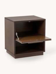 Wooden Bedside Table Wisp with Upholstered Front - thumbnail 2