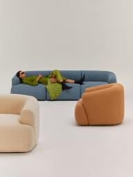 Modular Bouclé Sofa Sofia (3-seater) - thumbnail 2