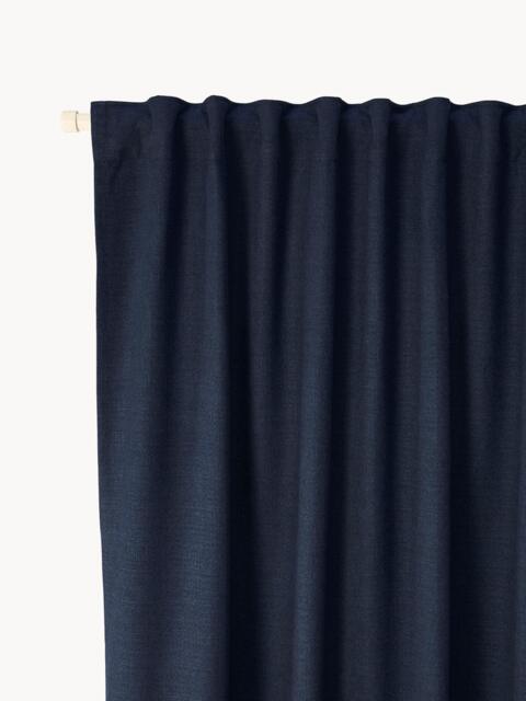 Opaque Multi-Band Curtains Jensen, Set of 2, W 130 cm - image 1